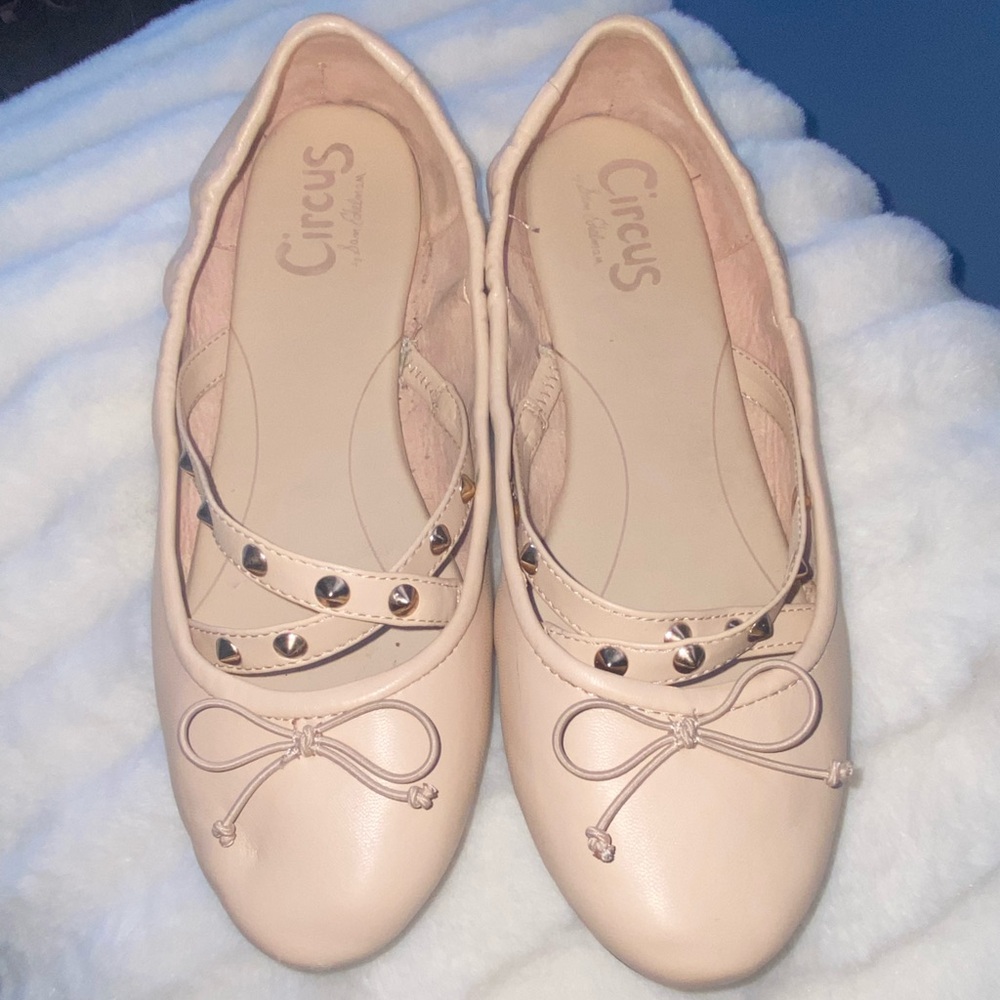 Circus by Sam Edelman nude ballet flats with rock studs